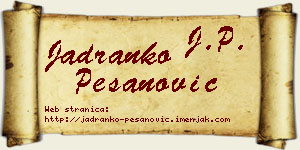 Jadranko Pešanović vizit kartica